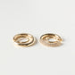 Zirconia hoop earring