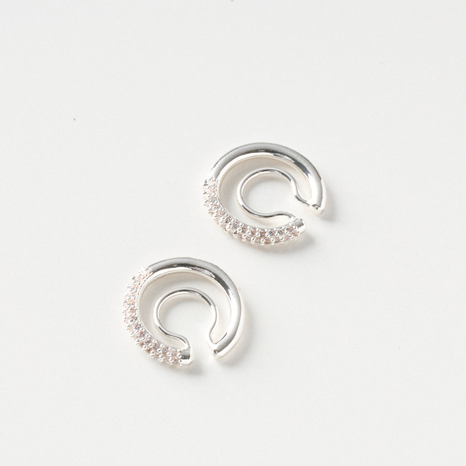 Zirconia hoop earring