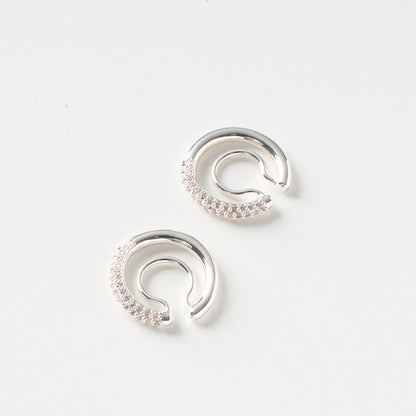 Zirconia hoop earring