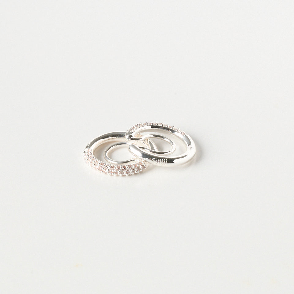 Zirconia hoop earring
