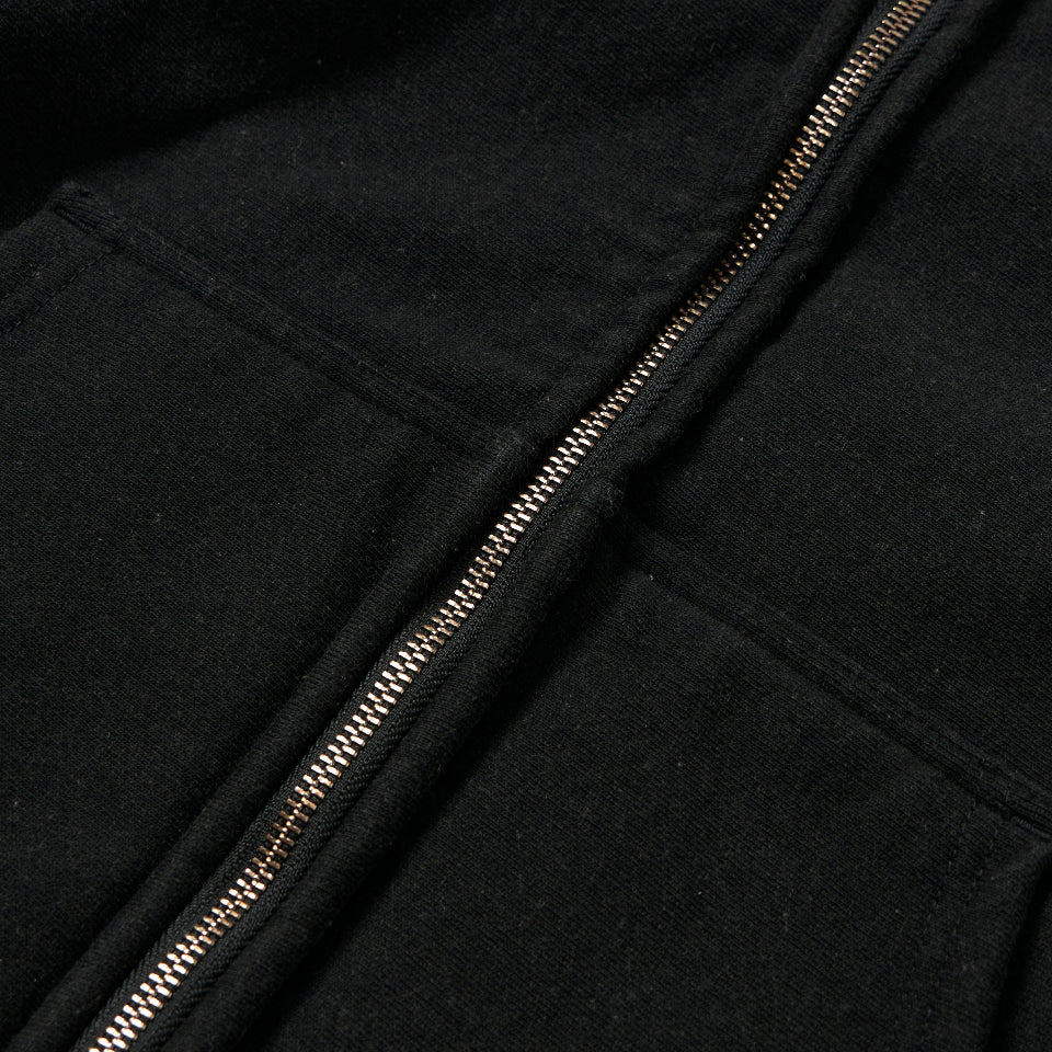 Garment frost zip up hoodie