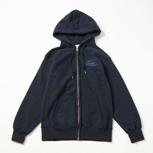 Garment frost zip up hoodie