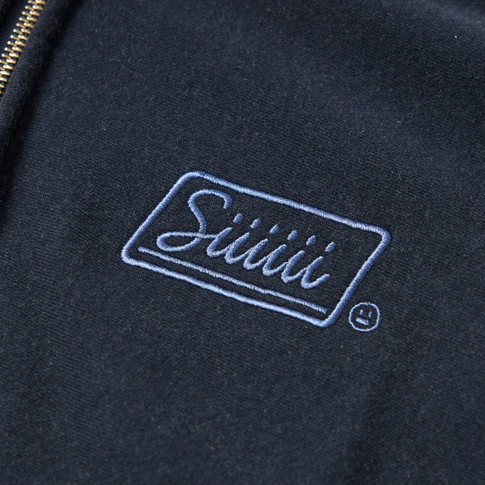 Garment frost zip up hoodie