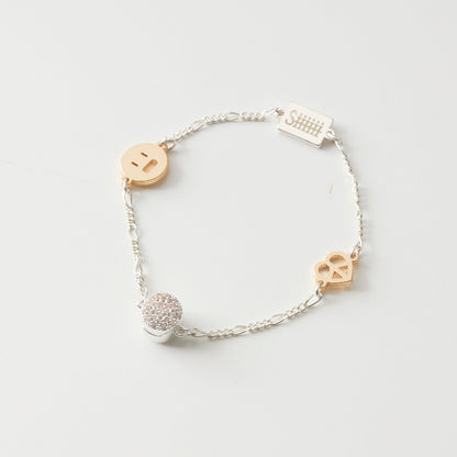 Emblem link magnet bracelet(Mix)