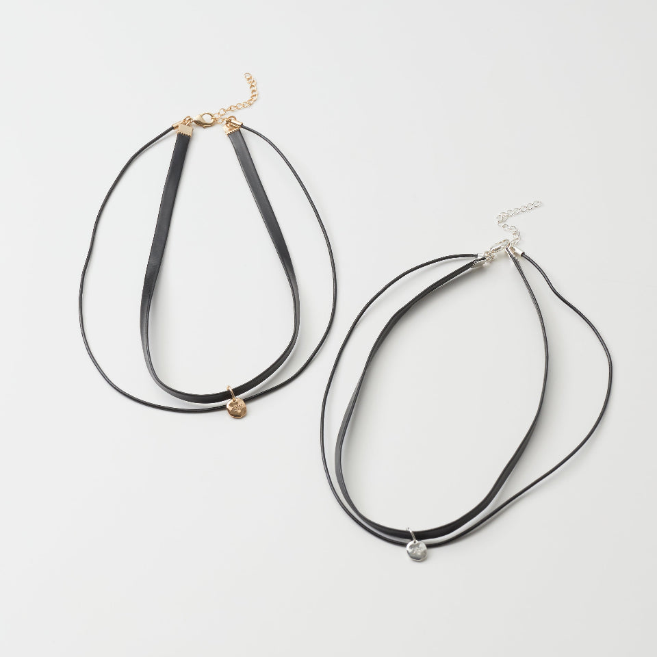Leather w choker
