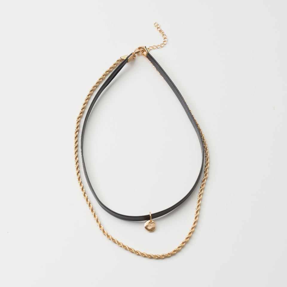 Leather chain choker