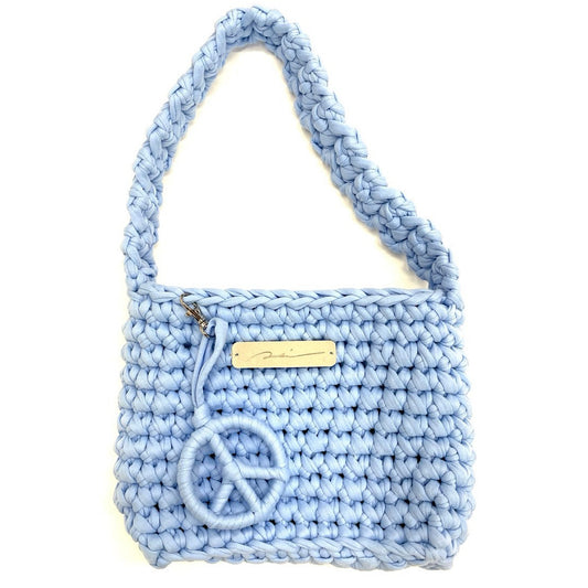 [予約販売商品] Upcycle Crochet Bag　ライトブルー