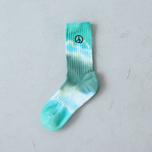 PEACE TIE DYE SOCKS　ターコイズ