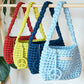 Upcycle Crochet Bag　ブルー