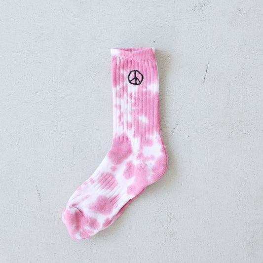 PEACE TIE DYE SOCKS　ライトピンク