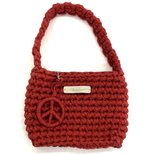 [予約販売商品]  Upcycle Crochet Bag　レッド