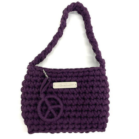 [予約販売商品] Upcycle Crochet Bag　パープル