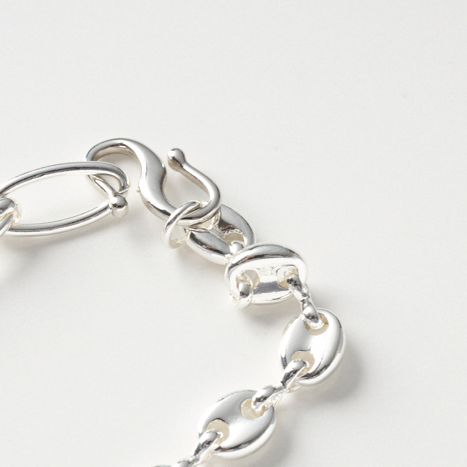 Asymmetry mix chain bracelet 03