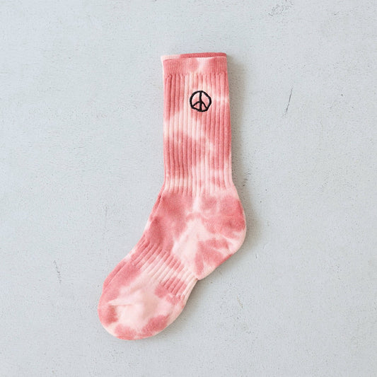 PEACE TIE DYE SOCKS　ピンク
