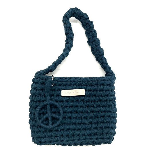 [予約販売商品] Upcycle Crochet Bag　ディープグリーン