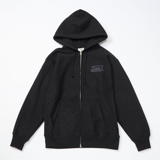 Solid black zip up hoodie (Black)