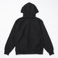 Solid black zip up hoodie (Black)