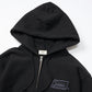 Solid black zip up hoodie (Black)