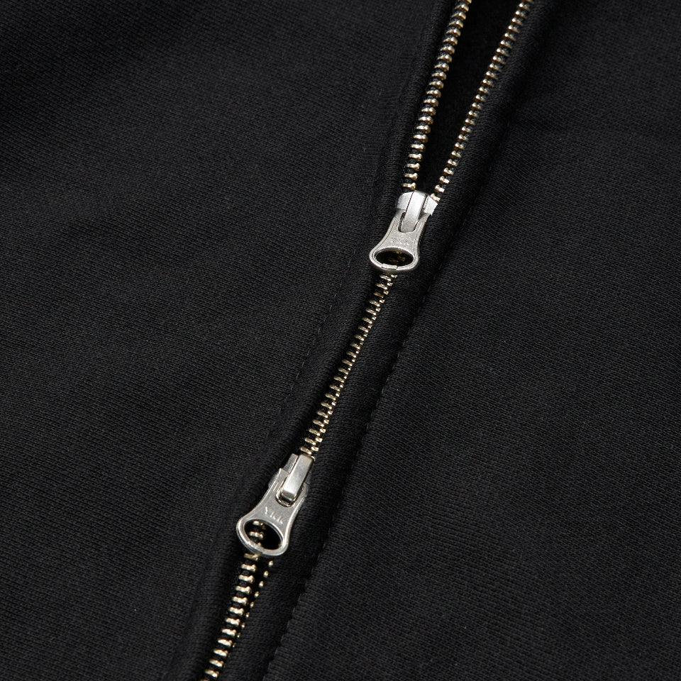 Solid black zip up hoodie (Black)