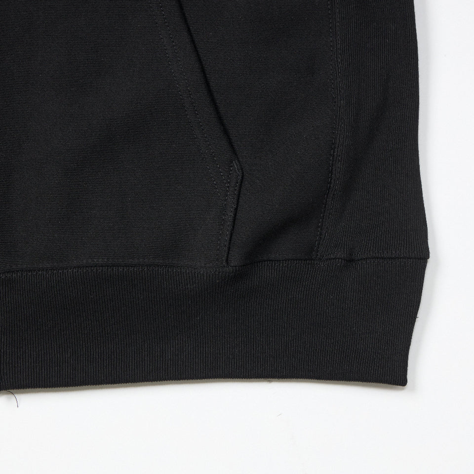 Solid black zip up hoodie (Black)