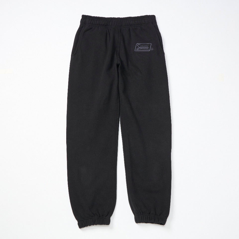 【先行予約受注商品】Solid black sweat  pants (Black)