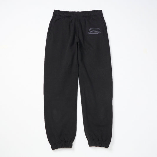 【先行予約受注商品】Solid black sweat  pants (Black)