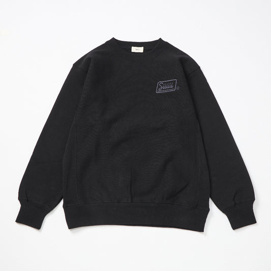 【先行予約受注商品】Solid black sweat  shirt (Black)