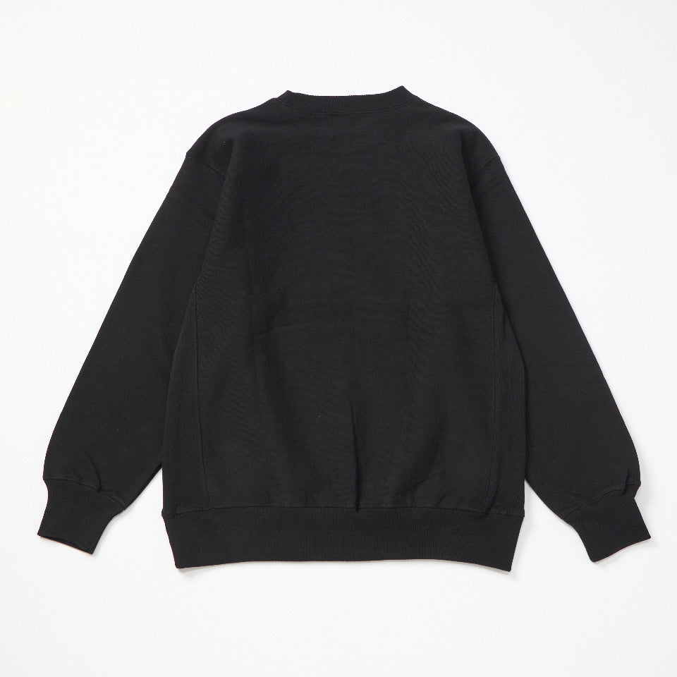 【先行予約受注商品】Solid black sweat  shirt (Black)