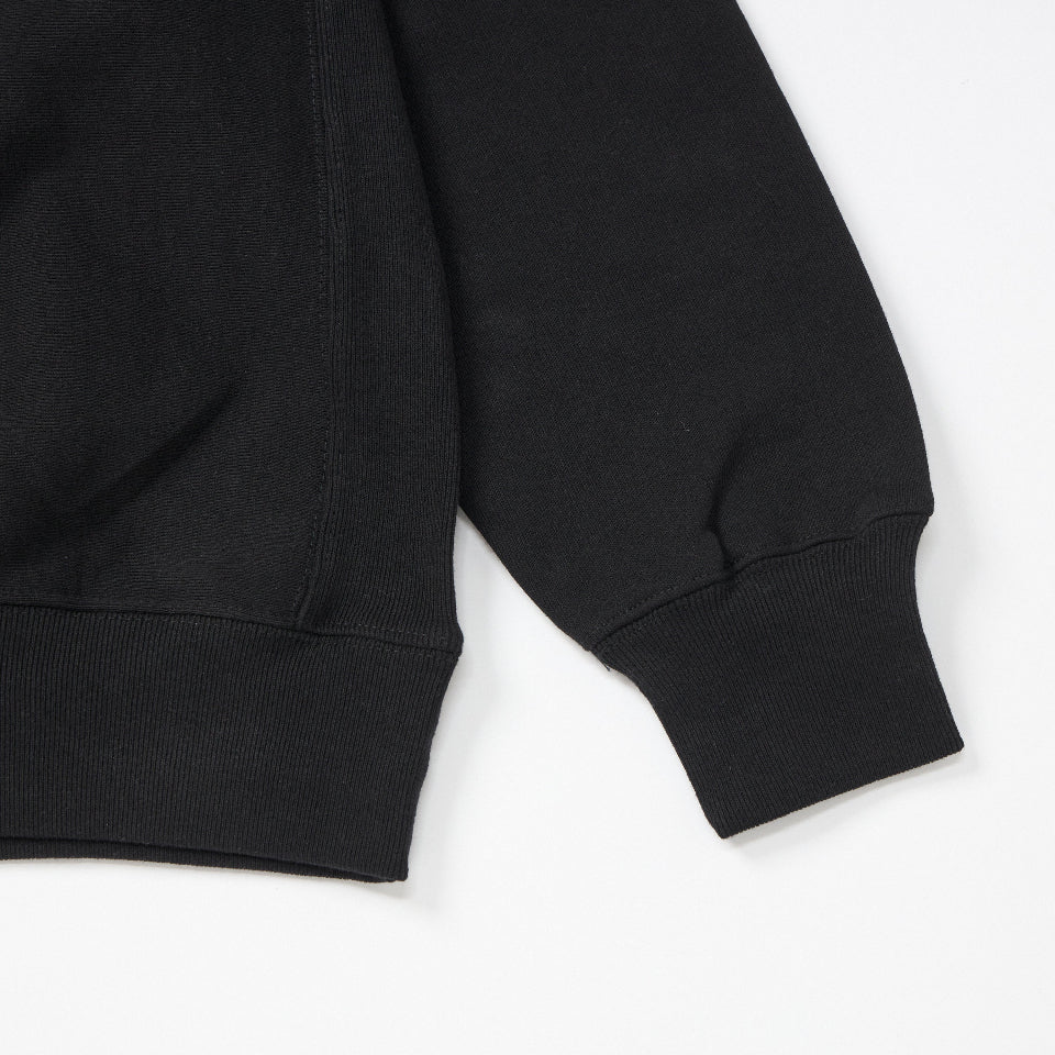 【先行予約受注商品】Solid black sweat  shirt (Black)