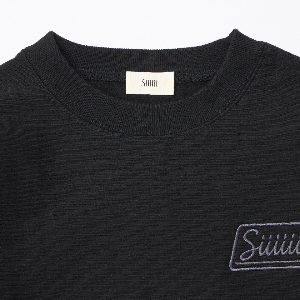 【先行予約受注商品】Solid black sweat  shirt (Black)