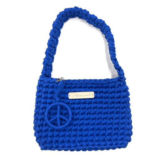 Upcycle Crochet Bag ブルー