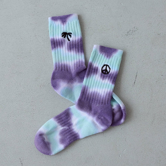 beq_hub×asebi TIE DYE SOCKS　パープル