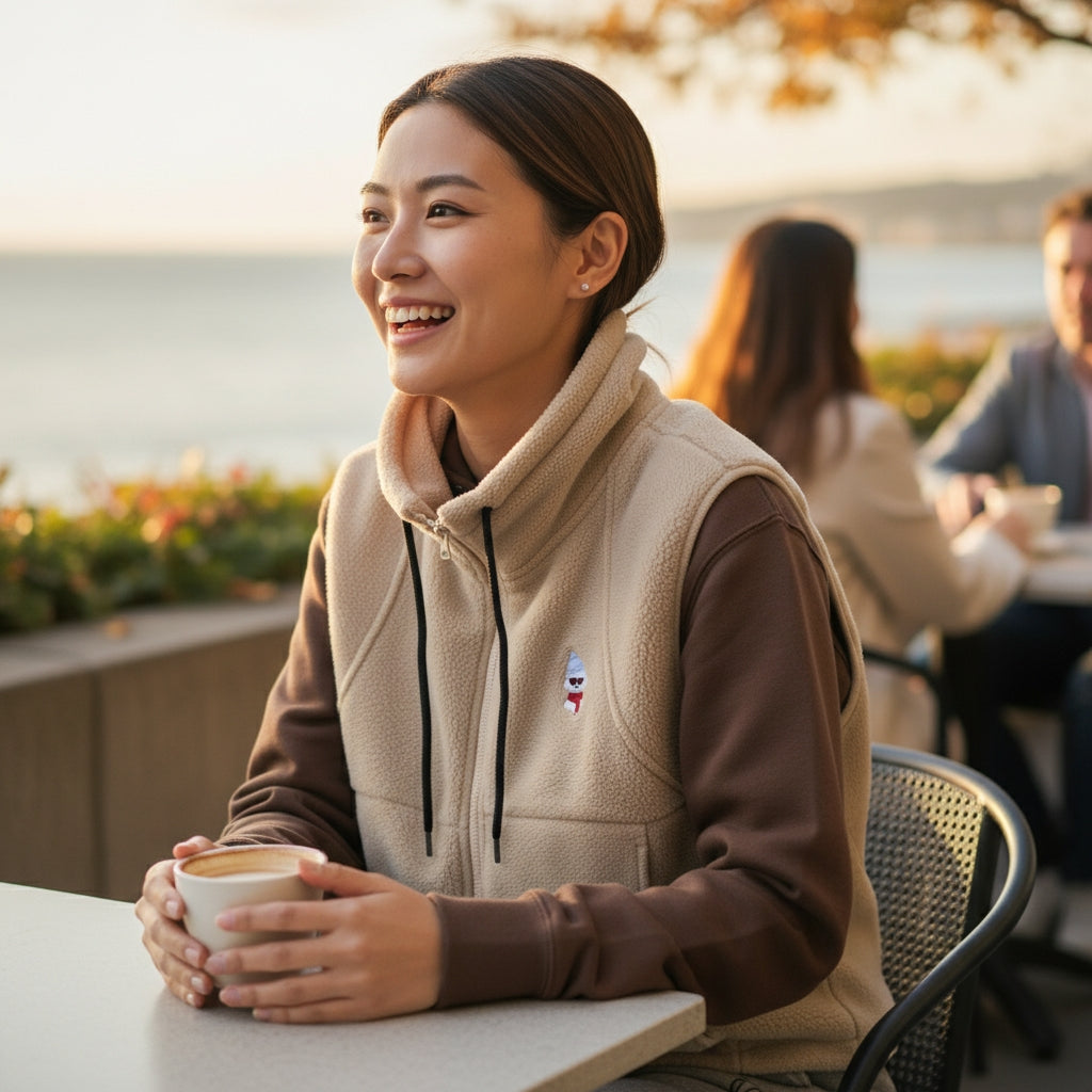 【新作商品】刺繍入りフリースベスト