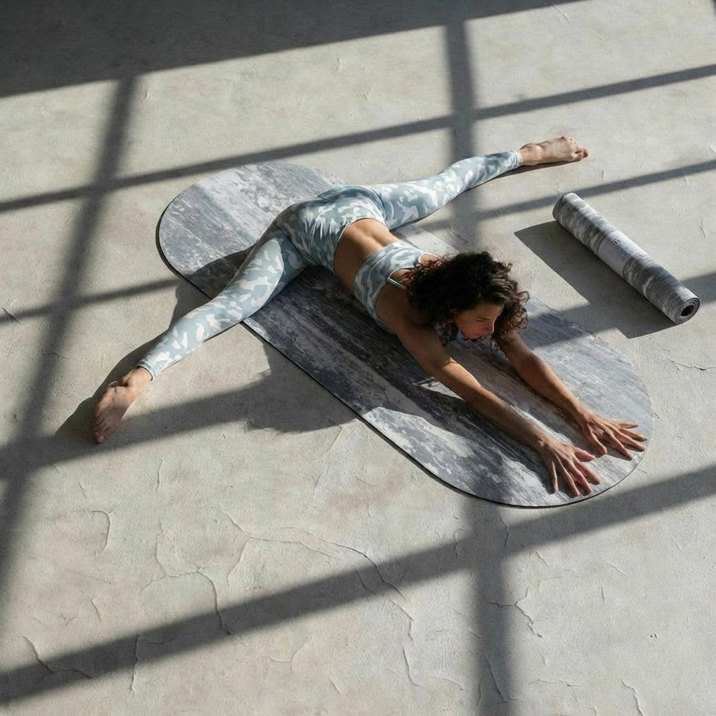 【NEW】ラウンドリカバリーヨガマット5mm　ベージュ  日本製