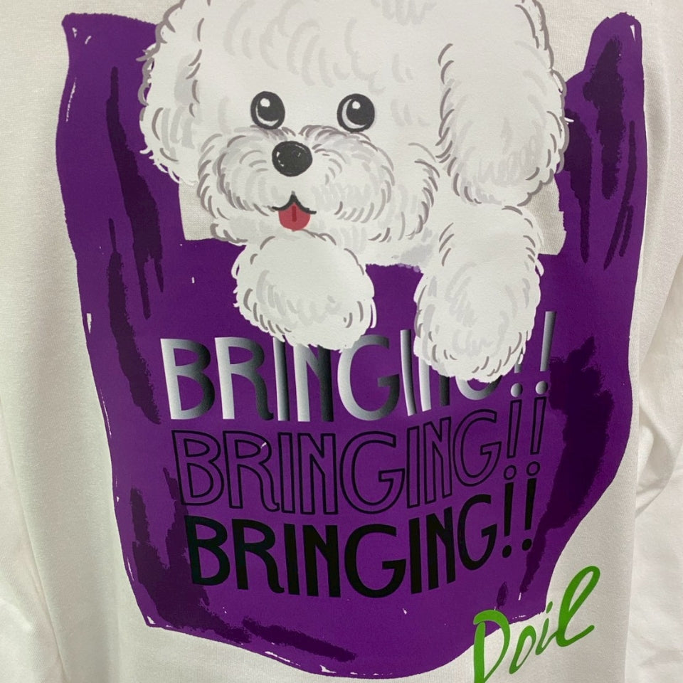 【新作商品】BAG IN BICHON long sleeve Tシャツ