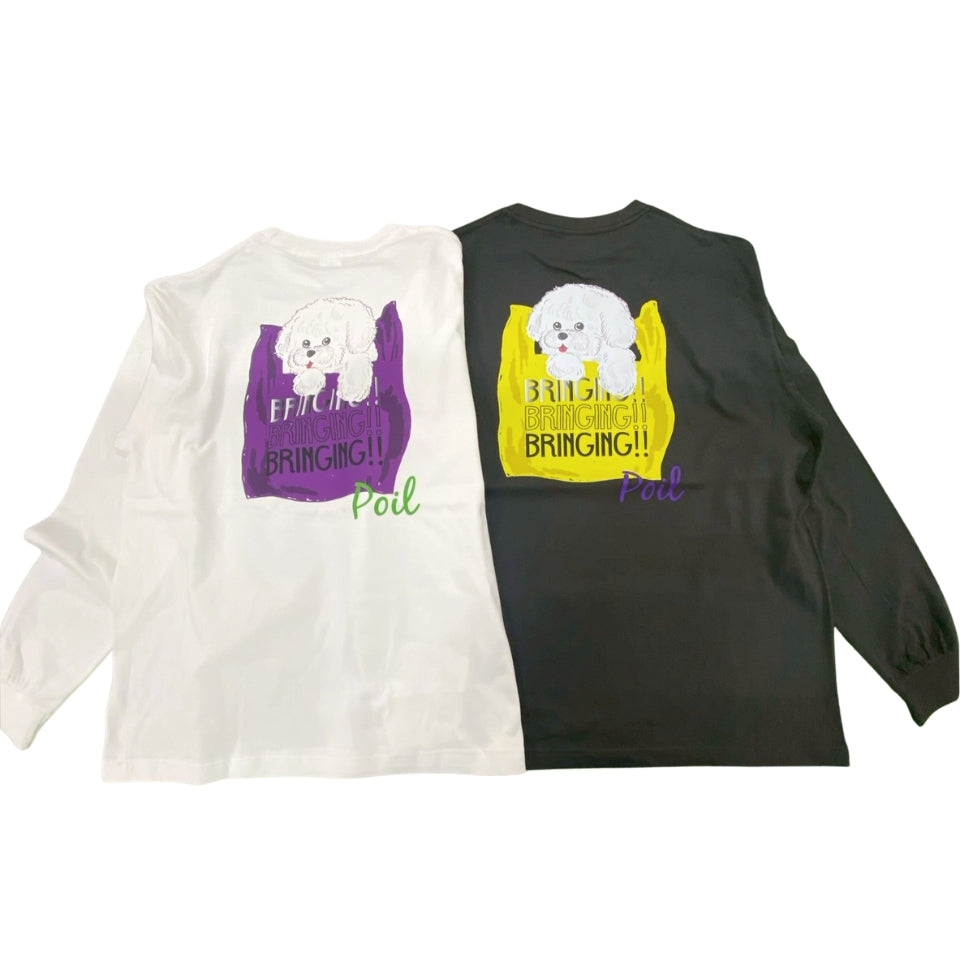 【新作商品】BAG IN BICHON long sleeve Tシャツ
