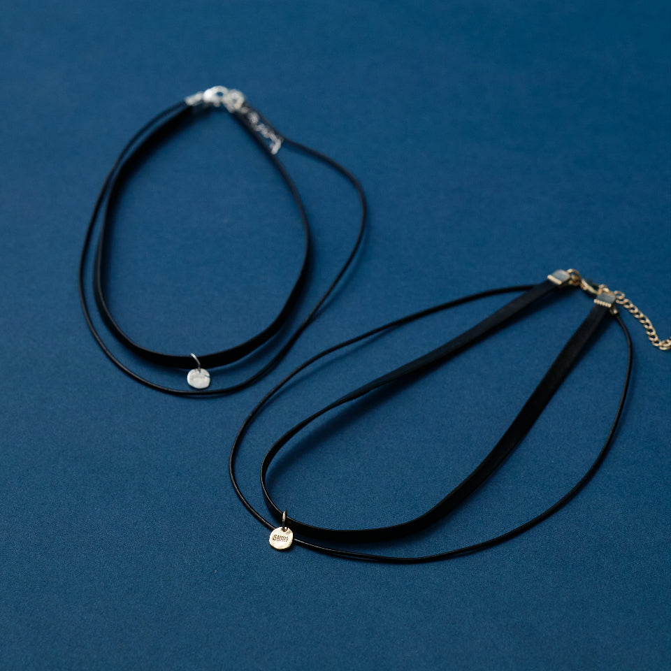 Leather w choker