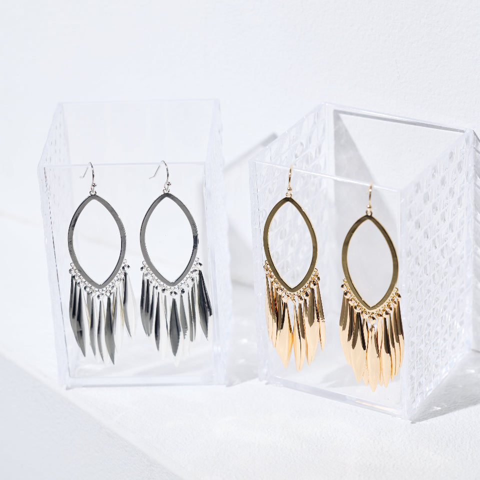 【先行予約受注商品】Metal fringe pierce