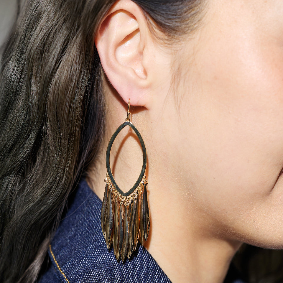 【先行予約受注商品】Metal fringe pierce