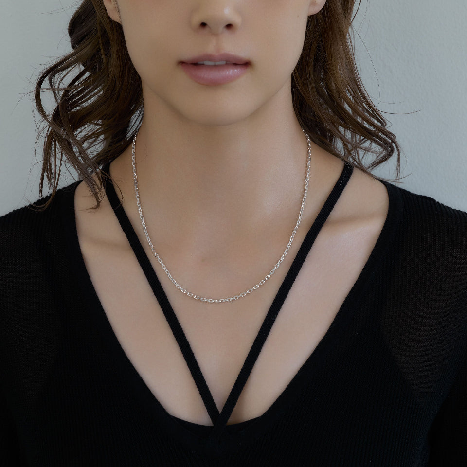 【先行予約受注商品】【Silver925】 Simple chain necklace