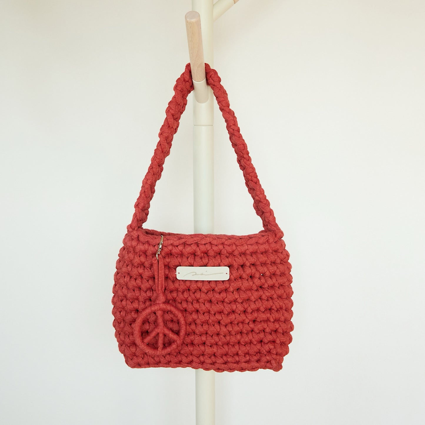 [予約販売商品]  Upcycle Crochet Bag　レッド