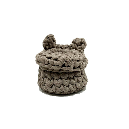 Upcycle  KUMAMIMI COVER BOX (S)杢ベージュ