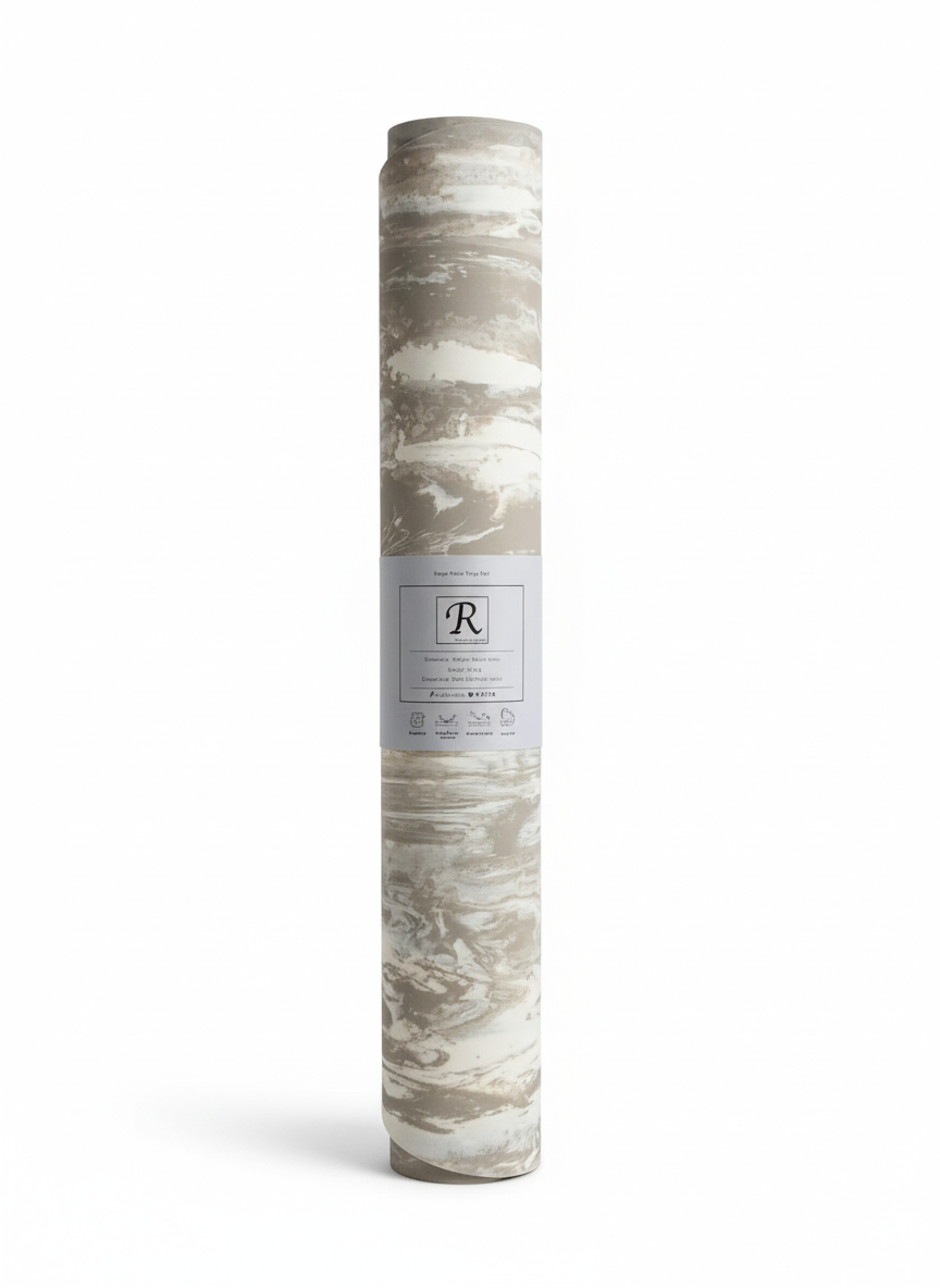 【NEW】ラウンドリカバリーヨガマット5mm　ベージュ  日本製