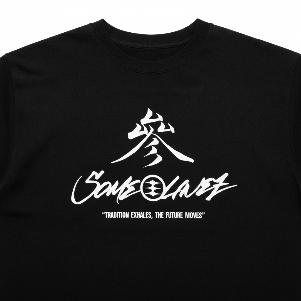 SOME LINEZ  Graphic Long Sleeve Tee （Embroidered Logo）