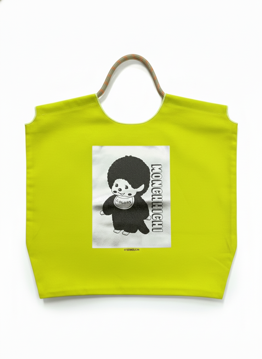 モンチッチ 箔プリントバッグ