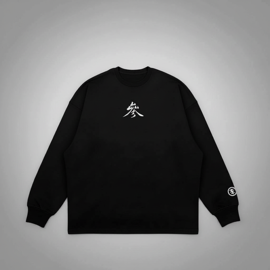 SOME LINEZ  Graphic Long Sleeve Tee (Embroidered Logo)