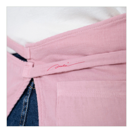 asebi pocketable apron/Pink
