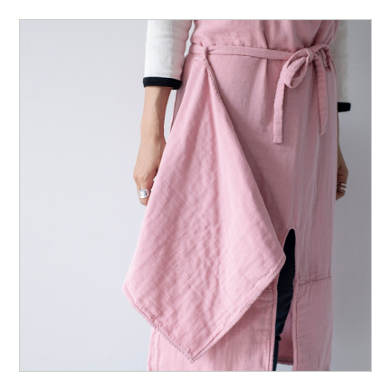 asebi pocketable apron/Pink