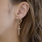 【先行予約受注商品】Cross drop pierce / earring