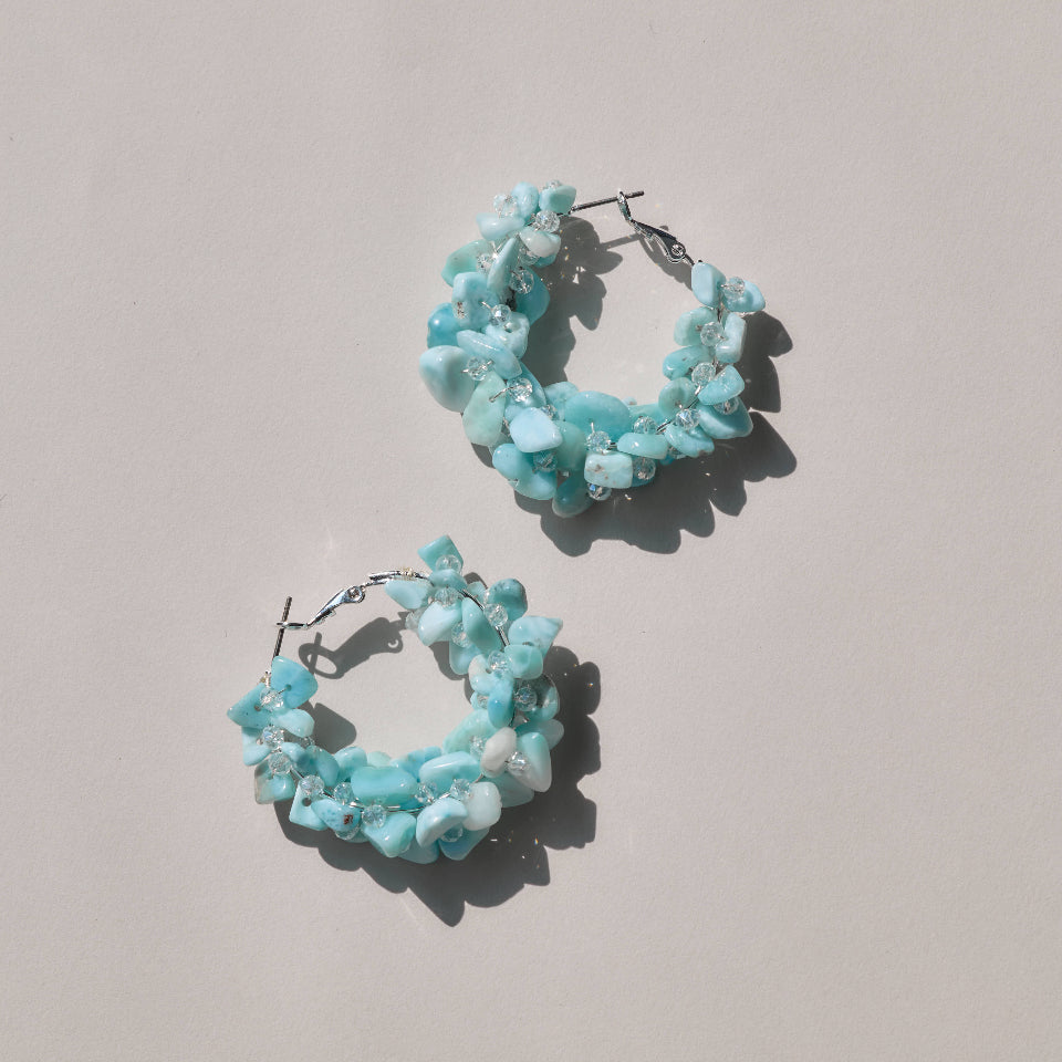 Power stone volume pierce / earring